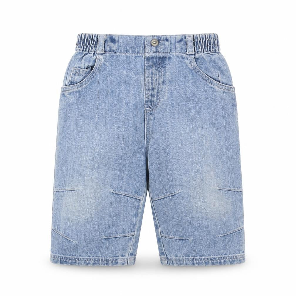 Front view of George girls’ blue capri jeans, size 6-9, months