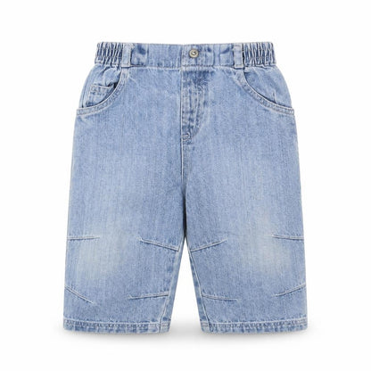 Front view of George girls’ blue capri jeans, size 6-9, months