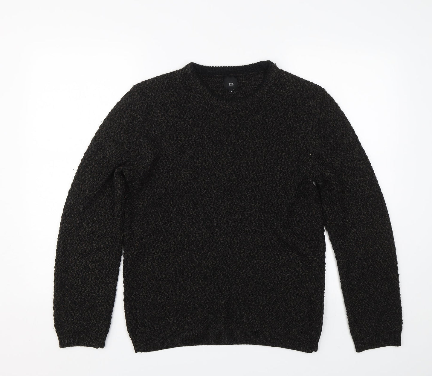 River Island Mens Black   Pullover Jumper Size S