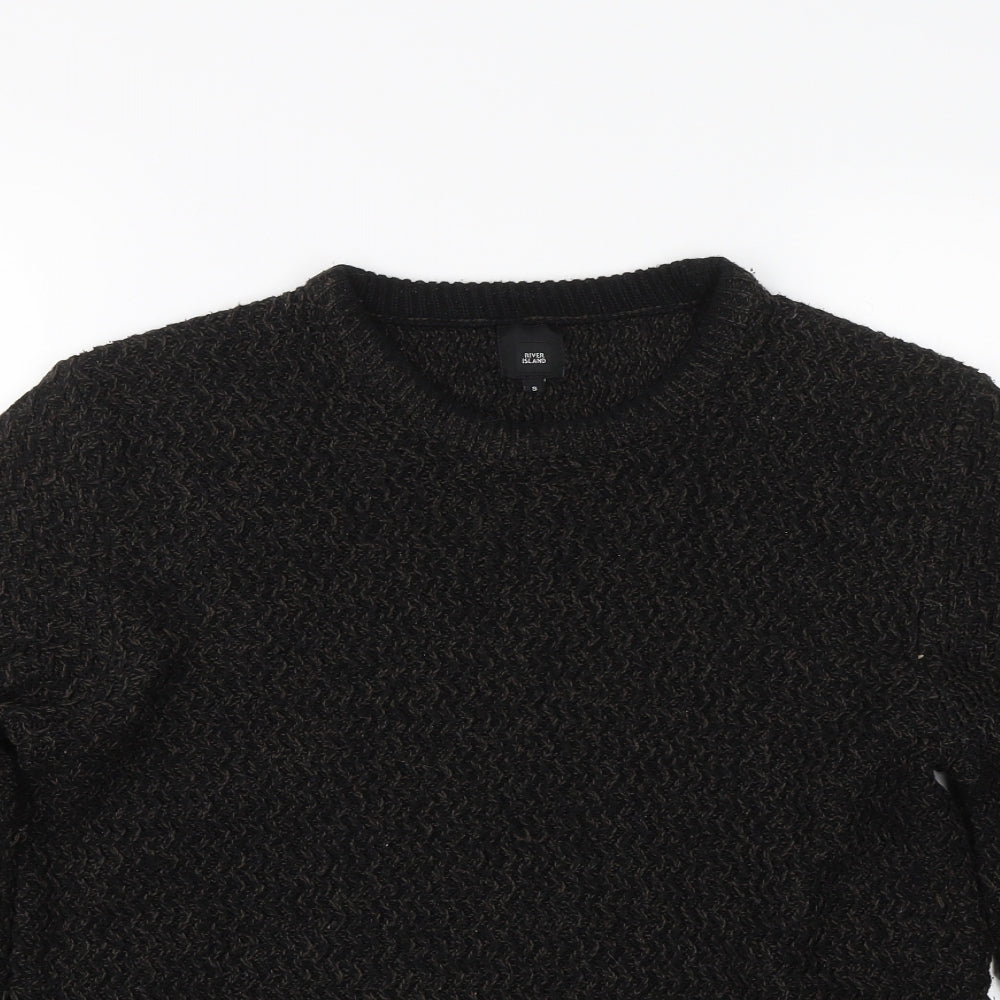 River Island Mens Black   Pullover Jumper Size S