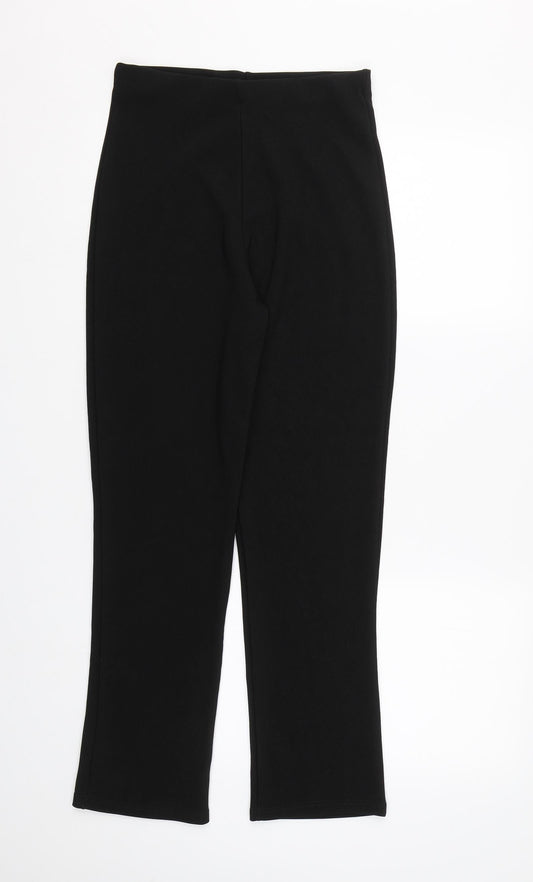 Womens UK Size 10 Preworn Regular Fit  Black Trousers