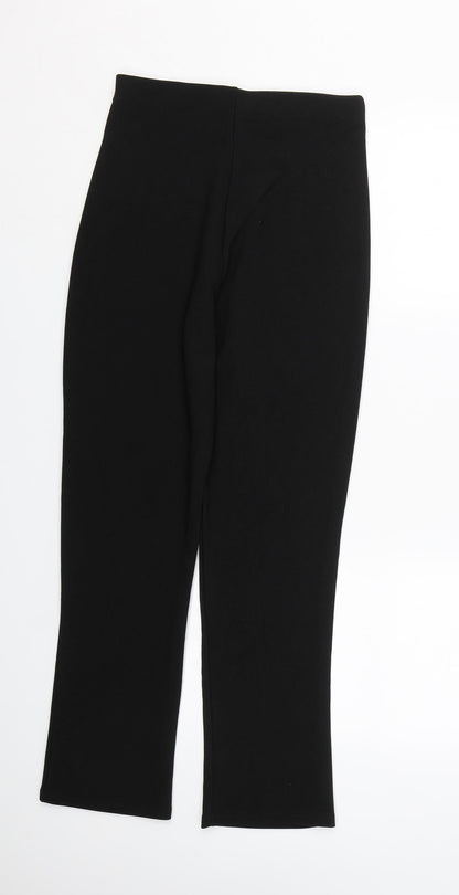 Womens UK Size 10 Preworn Regular Fit  Black Trousers