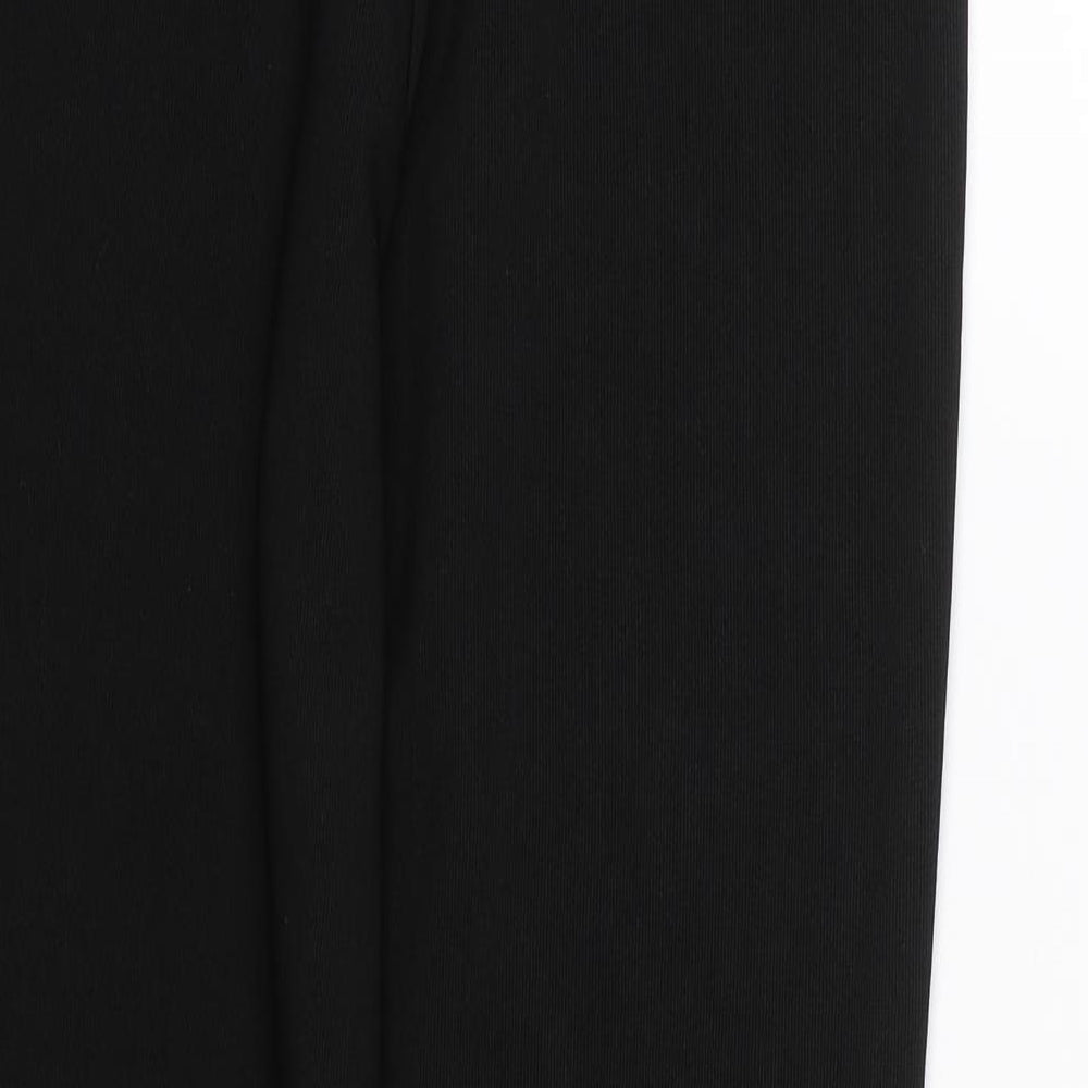 Womens UK Size 10 Preworn Regular Fit  Black Trousers