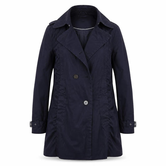Black Rivet Womens Blue   Trench Coat Coat Size S