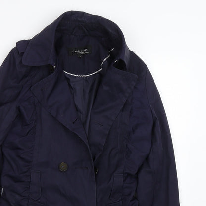Black Rivet Womens Blue   Trench Coat Coat Size S