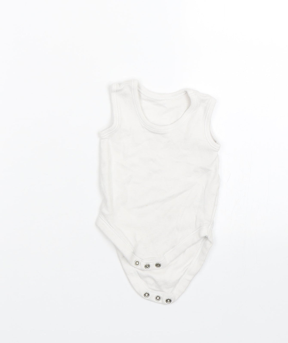 nutnmeg Baby White   Basic Tank Size 3-6 Months