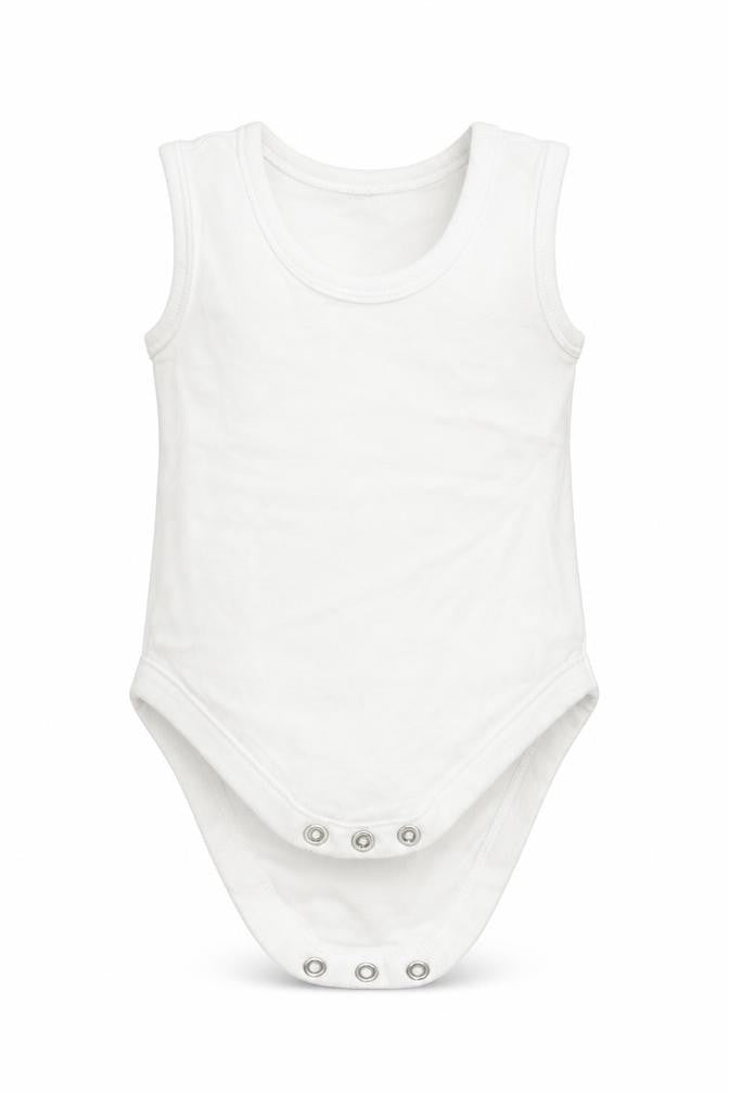 nutnmeg Baby White   Basic Tank Size 3-6 Months