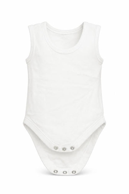 nutnmeg Baby White   Basic Tank Size 3-6 Months