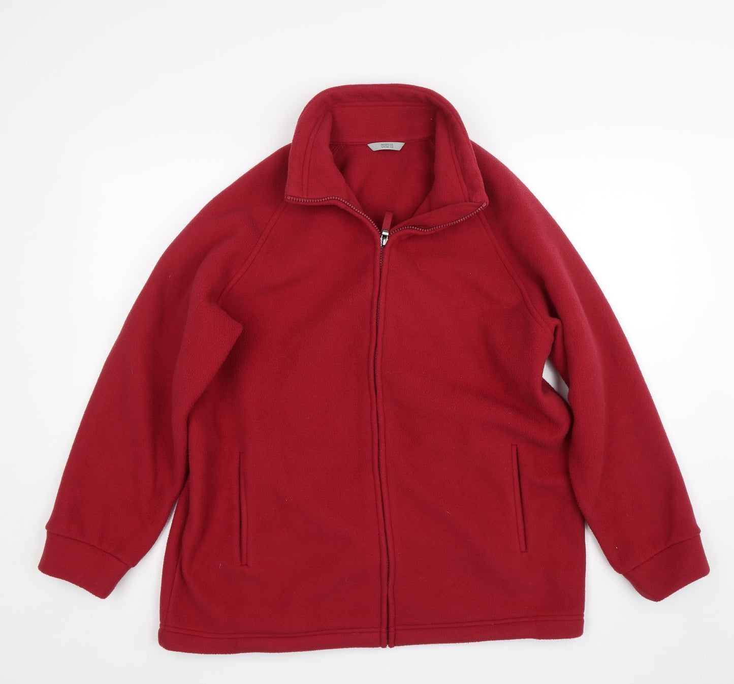 Mens UK Size  M&S Red Full Zip Sweatshirt