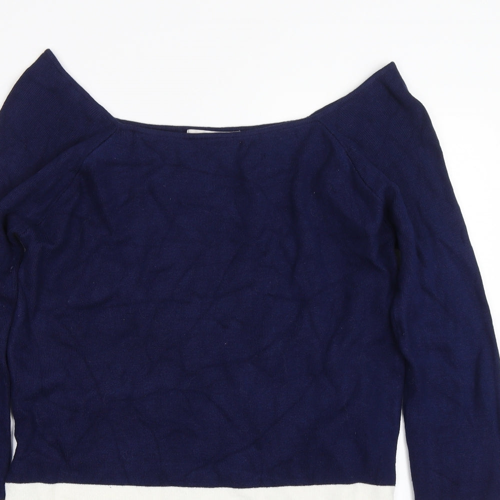 George Womens Blue Striped  Pullover Jumper Size 14