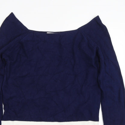 George Womens Blue Striped  Pullover Jumper Size 14
