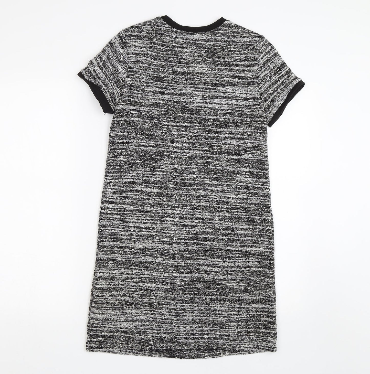 New Look Womens Grey Striped  T-Shirt Dress  Size 6