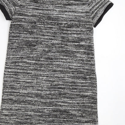 New Look Womens Grey Striped  T-Shirt Dress  Size 6
