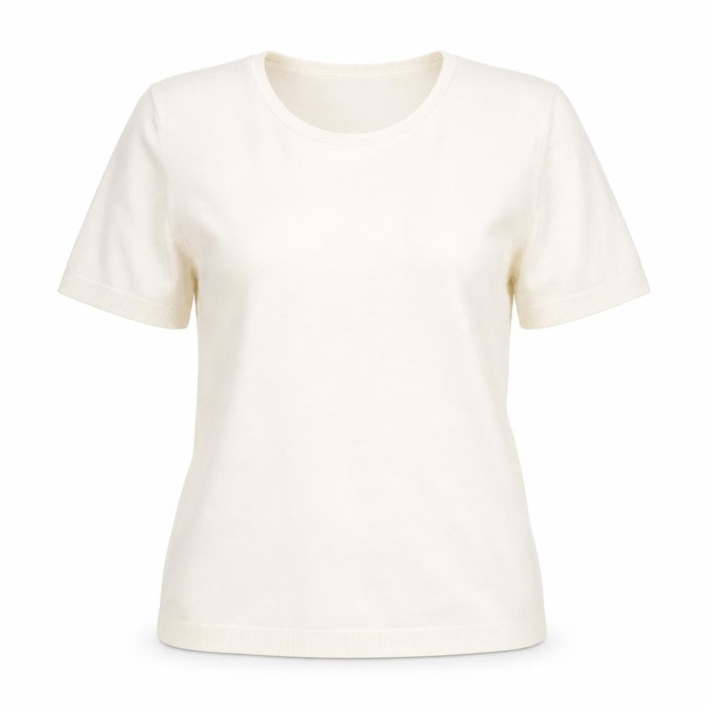Womens UK Size 12 BHS Beige Basic T-Shirt