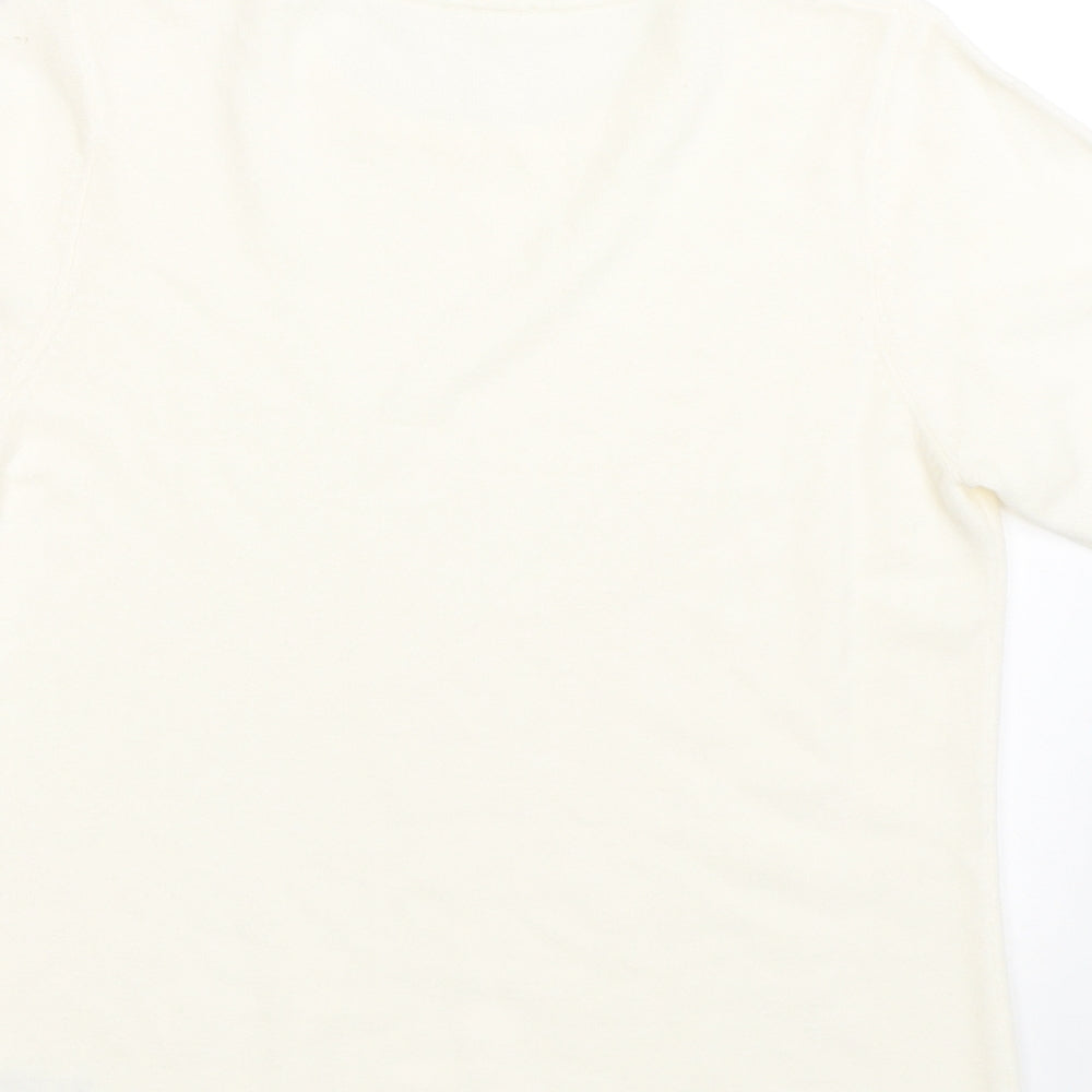 Womens UK Size 12 BHS Beige Basic T-Shirt