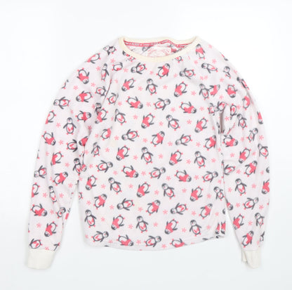 Debenhams Womens Pink Animal Print  Top Pyjama Top Size 8  - Penguins
