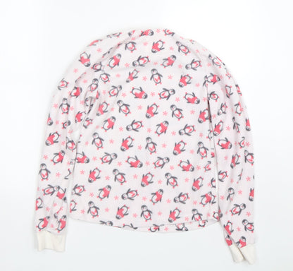 Debenhams Womens Pink Animal Print  Top Pyjama Top Size 8  - Penguins