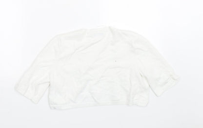 Womens UK Size 10 M&Co White Cape Jumper