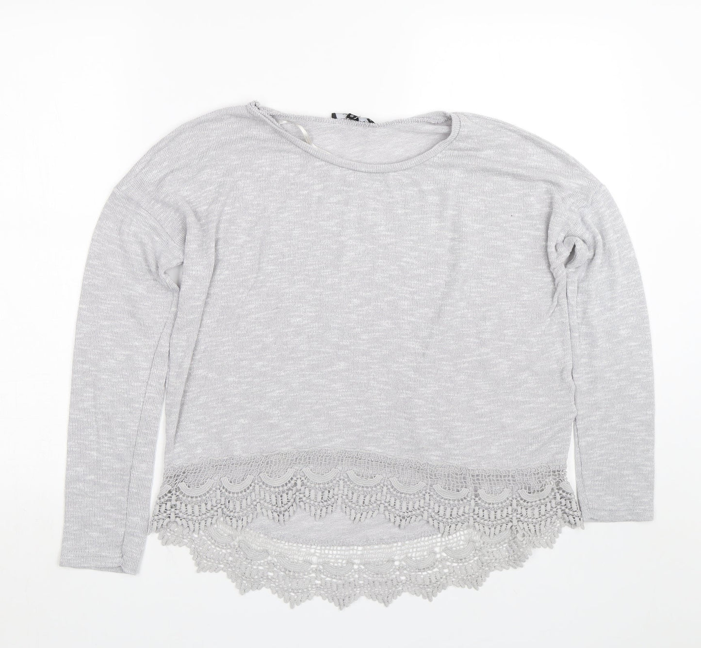 Womens UK Size 12 New Look Grey Basic T-Shirt