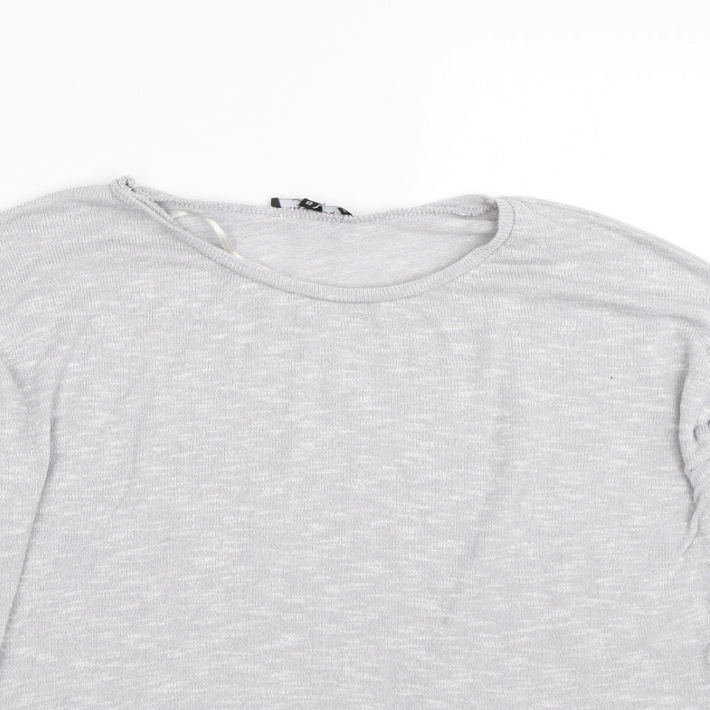 Womens UK Size 12 New Look Grey Basic T-Shirt