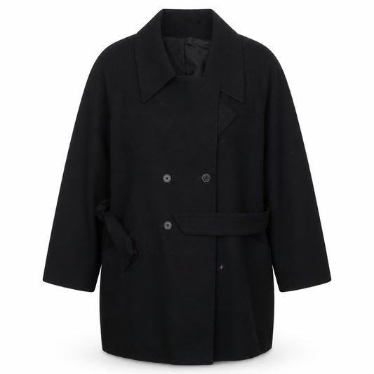 Womens UK Size 14 BHS Black Biker Coat