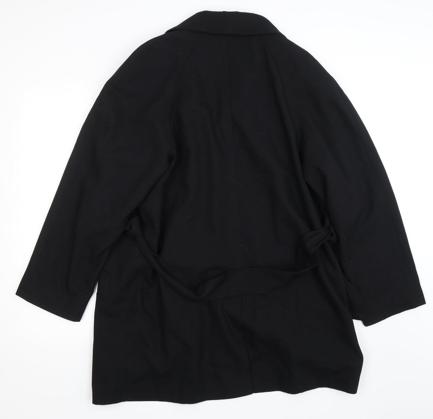 Womens UK Size 14 BHS Black Biker Coat