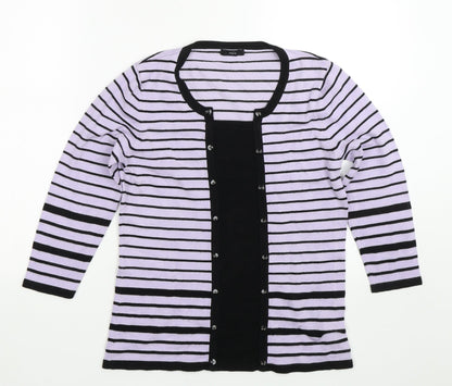 Womens UK Size 12 M&Co Purple Pullover Jumper