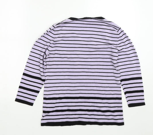 Womens UK Size 12 M&Co Purple Pullover Jumper
