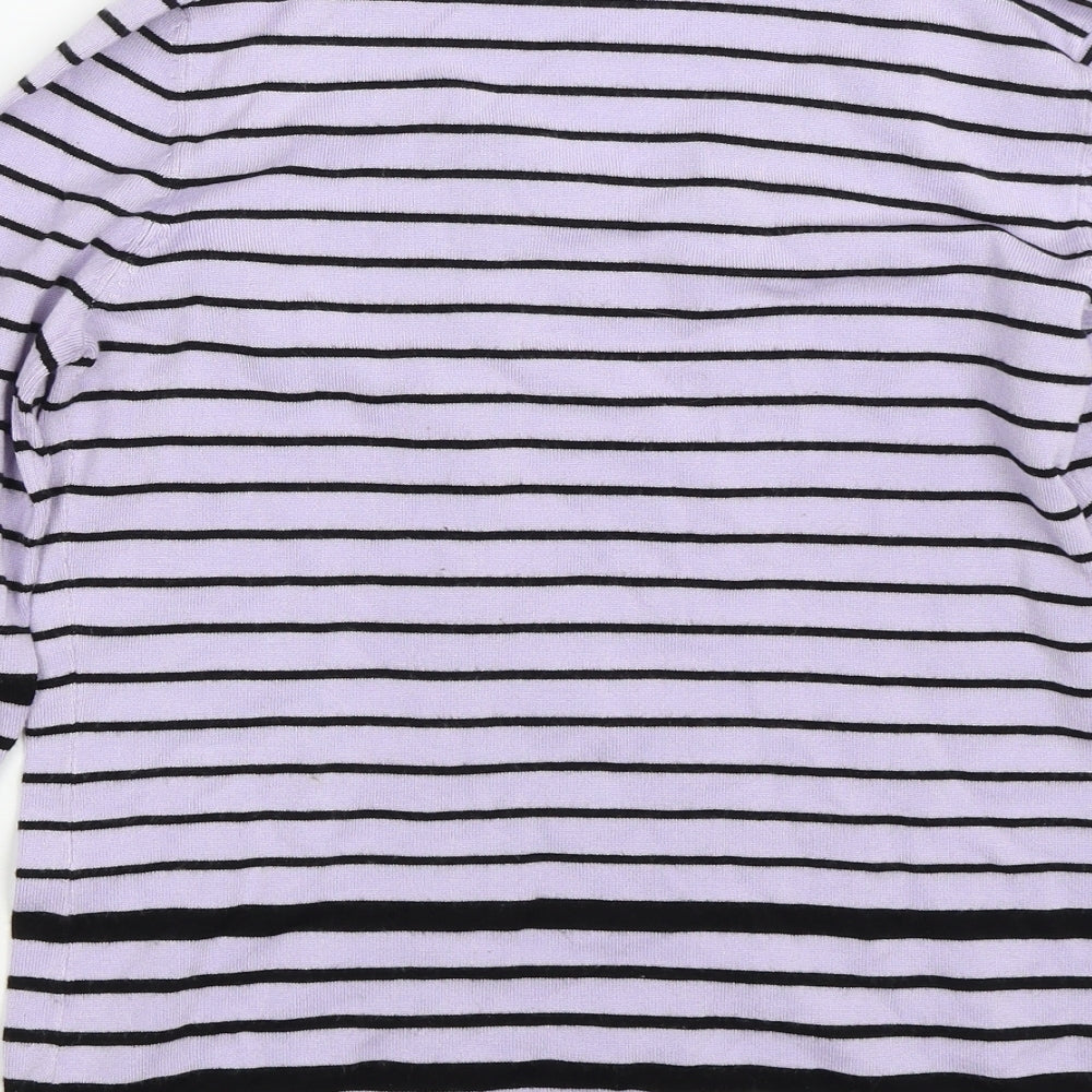 Womens UK Size 12 M&Co Purple Pullover Jumper