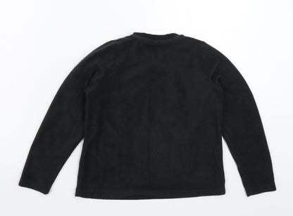 Matalan Boys Black  Fleece Pullover Sweatshirt Size 8 Years
