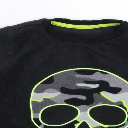 Matalan Boys Black  Fleece Pullover Sweatshirt Size 8 Years
