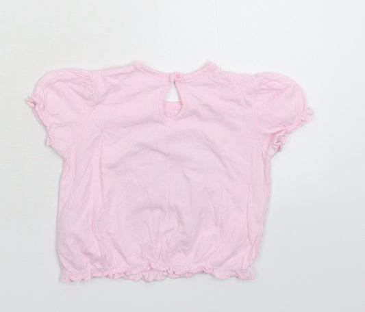 F&F Girls Pink   Basic T-Shirt Size 12-18 Months