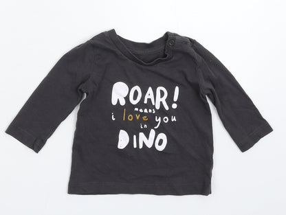 Matalan Baby Grey   Basic T-Shirt Size 6-9 Months