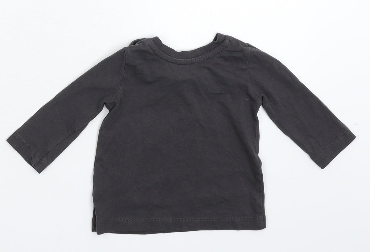 Matalan Baby Grey   Basic T-Shirt Size 6-9 Months