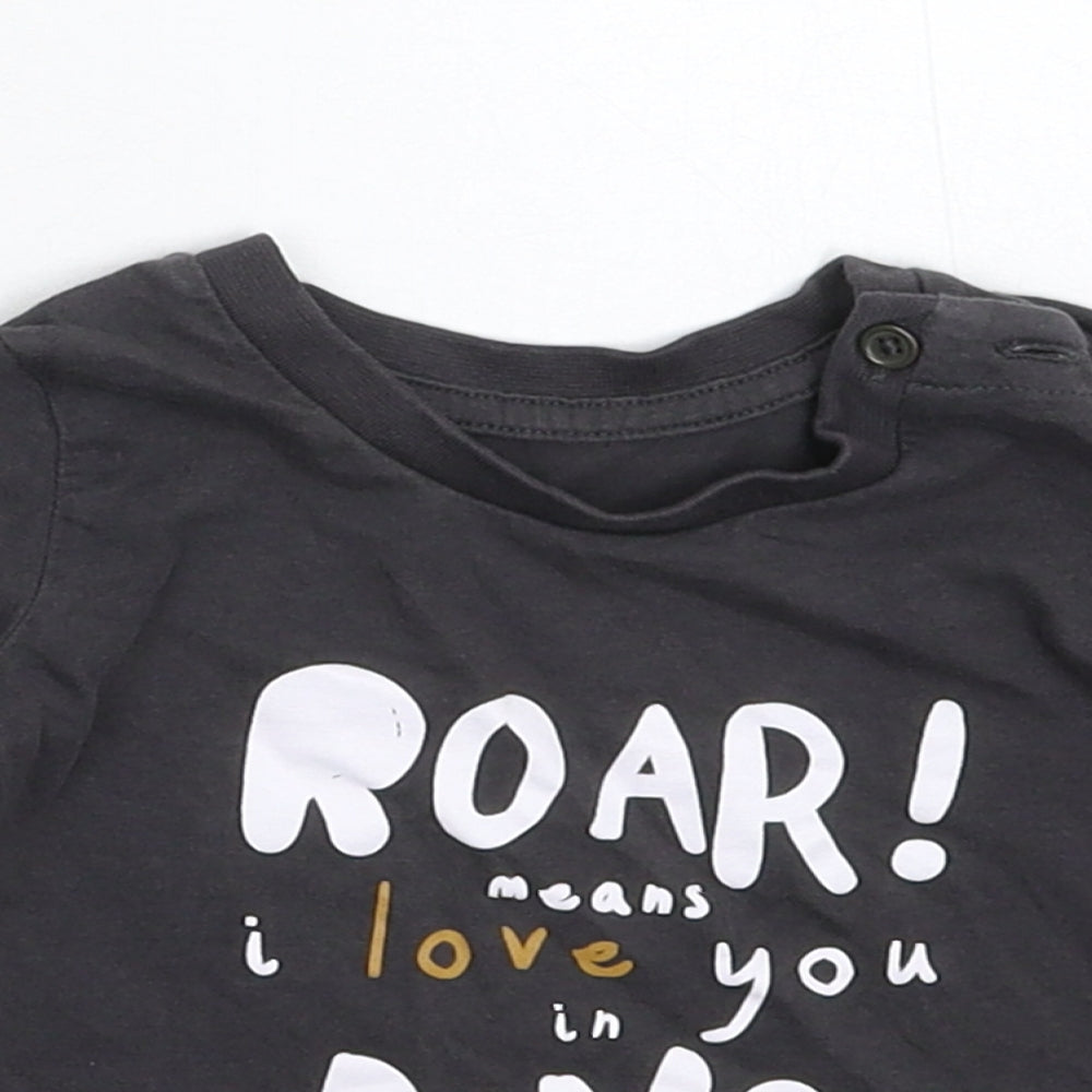 Matalan Baby Grey   Basic T-Shirt Size 6-9 Months