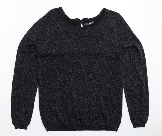 BHS Womens Black  Knit Pullover Jumper Size 14