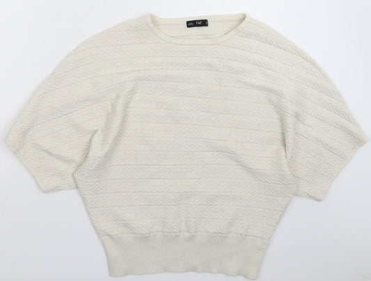 F&F Womens Grey  Knit Pullover Jumper Size 16