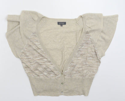 Womens UK Size 18 Et Vous Beige Cardigan Jumper