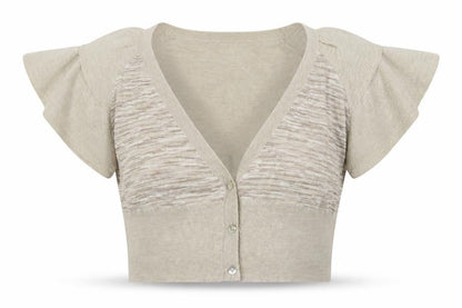 Womens UK Size 18 Et Vous Beige Cardigan Jumper