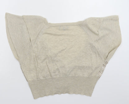 Womens UK Size 18 Et Vous Beige Cardigan Jumper