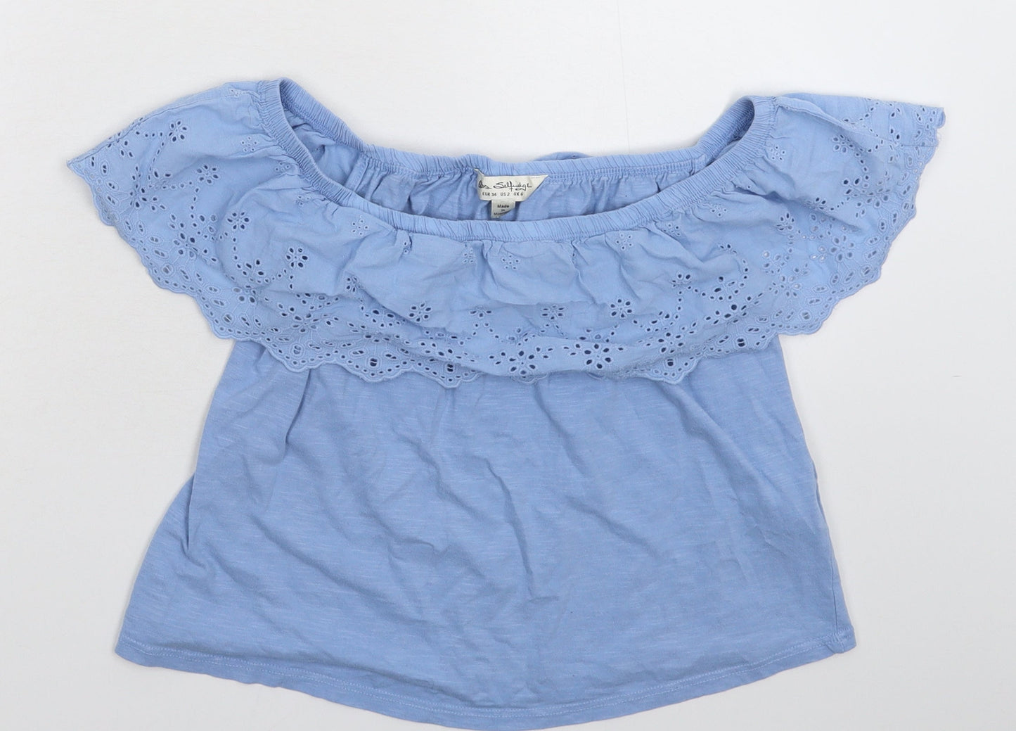 Miss Selfridge Womens Blue   Basic T-Shirt Size 6