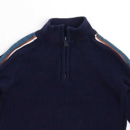 NEXT Boys Blue Striped Knit Pullover Jumper Size S