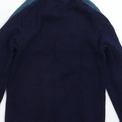 NEXT Boys Blue Striped Knit Pullover Jumper Size S
