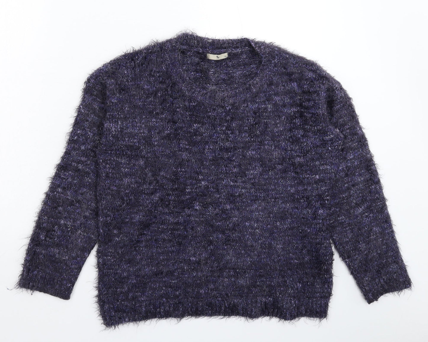 TU Womens Blue  Knit Pullover Jumper Size 10