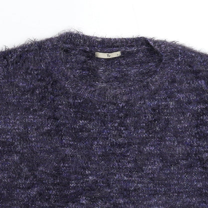 TU Womens Blue  Knit Pullover Jumper Size 10