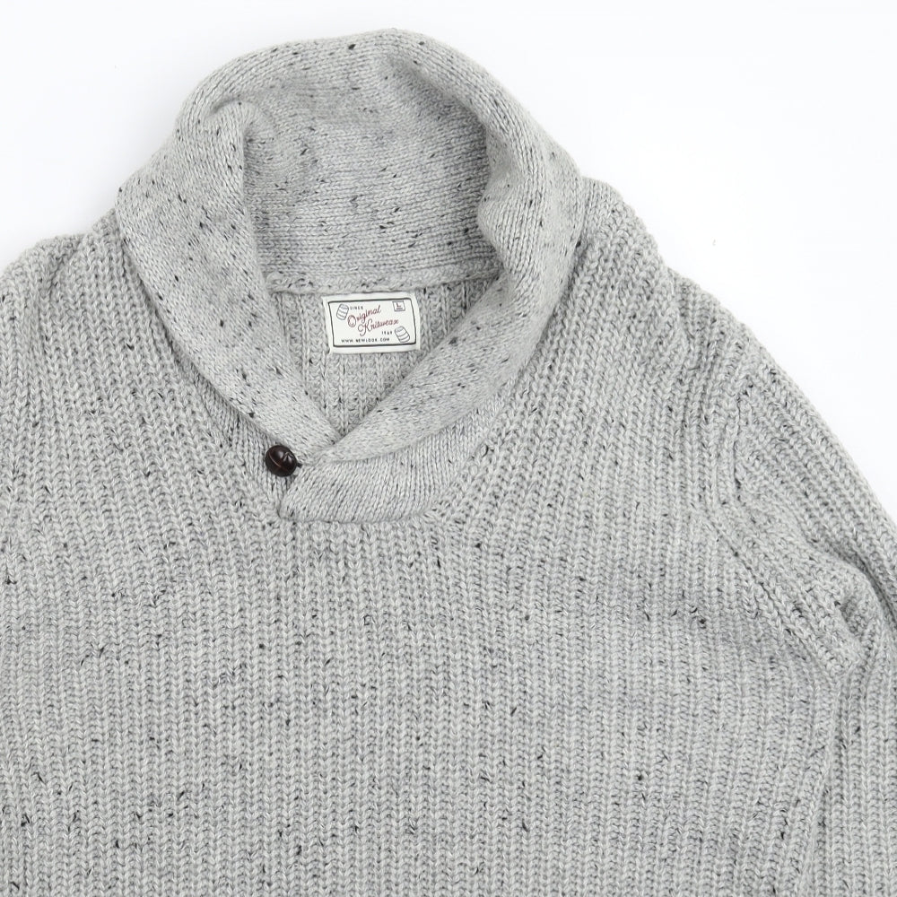 Womens UK Size L New Look Grey Pullover Jumper