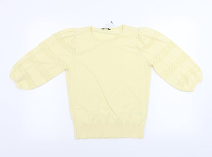 M&Co  Womens Yellow   Pullover Jumper Size 14