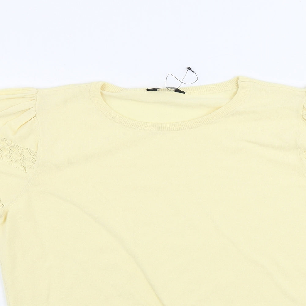 M&Co  Womens Yellow   Pullover Jumper Size 14