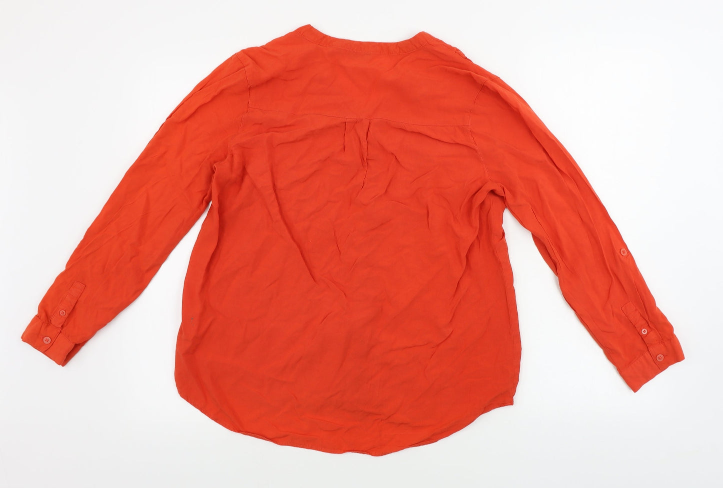 Womens UK Size 14 Peacocks Red Basic Button-Up