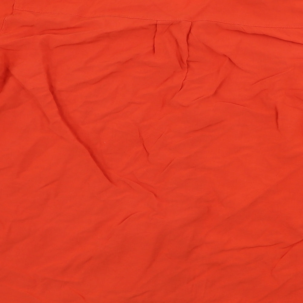 Womens UK Size 14 Peacocks Red Basic Button-Up